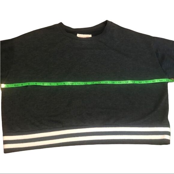Mossimo women’s  xl crop sweater sport stripe cuffs 0020 - Picture 4 of 4